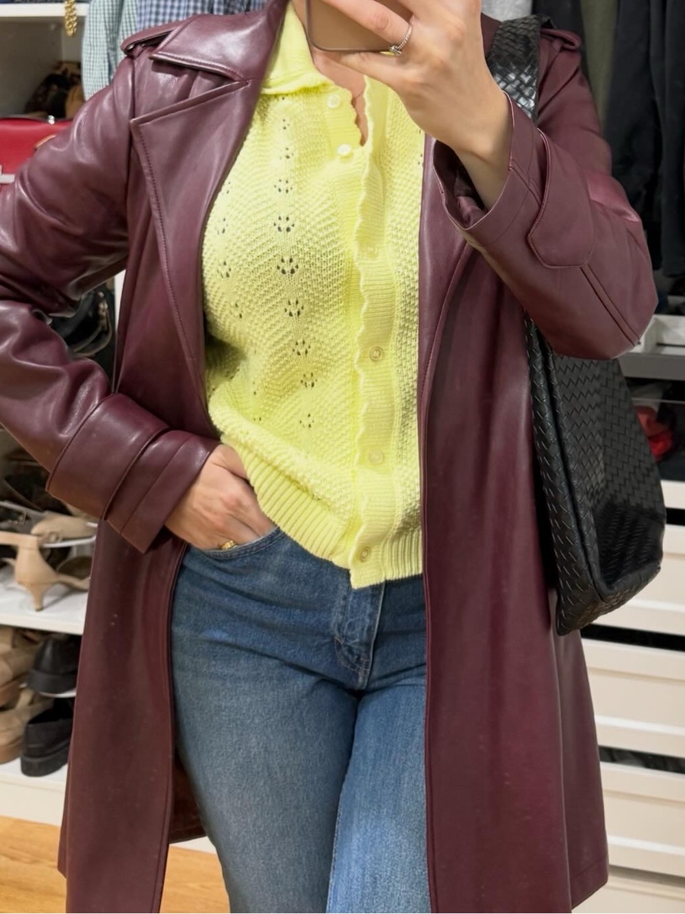 Women's yellow knit top